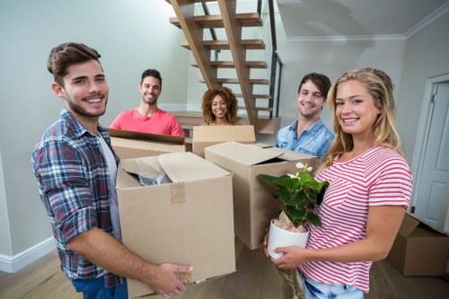 Jack Removalists team organizing and unpacking office equipment