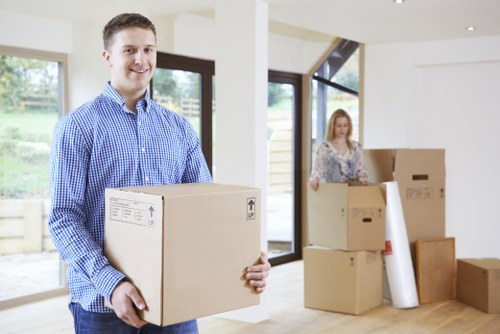 Packed boxes ready for transport by Eltham removalists